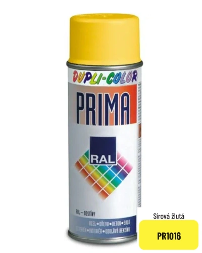 Spray PRIMA ral 1016 sírová žlutá Spray PRIMA ral 1016 sírová žlutá