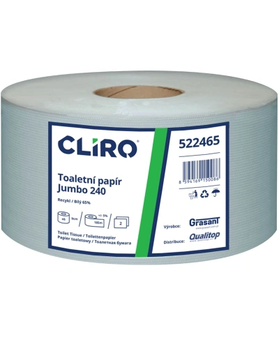Toaletní papír Cliro Jumbo 24cm 2VR 522465 Toaletní papír Cliro Jumbo 24cm 2VR 522465