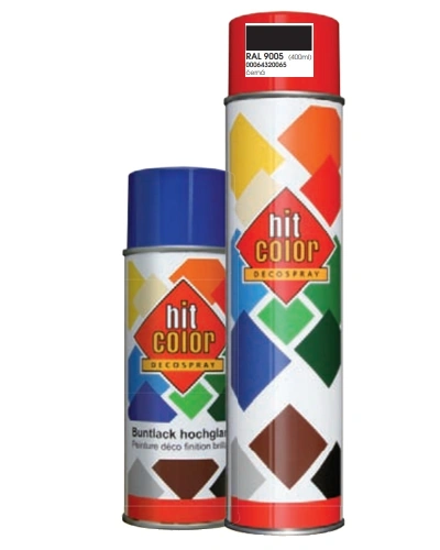 Hitcolor dekorační sprej černá lesklá