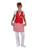 Unisexová zástěra s vestičkou 0060 - červená