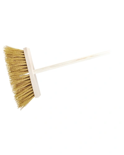 Zatloukané dřevěné koště 30 cm s holí 120 cm