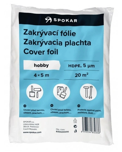 Zakrývací plachta 4x5m 20 my Zakrývací plachta 4x5m 20 my