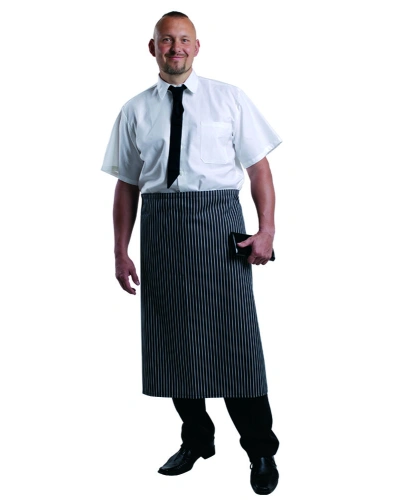 Zástěra do pasu 0058 - černobílý proužek Zástěra do pasu 0058 - černobílý proužek