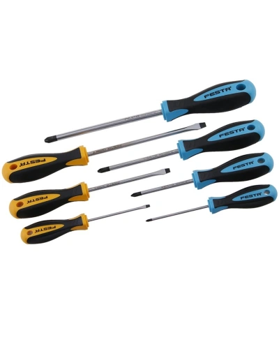 Sada šroubováků 7ks CrV kříž+plochéFESTA.jpg Sada šroubováků 7ks CrV kříž+plochéFESTA.jpg