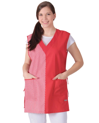 Pracovní zástěra VĚRA, červenáPracovní zástěra VĚRA, červená Pracovní zástěra VĚRA, červenáPracovní zástěra VĚRA, červená