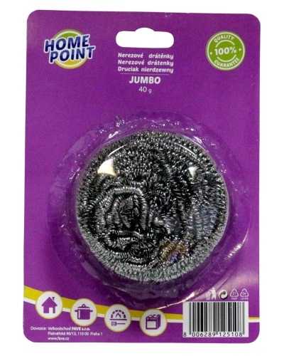 Drátěnka nerez Jumbo 40g 7x7cm Drátěnka nerez Jumbo 40g 7x7cm