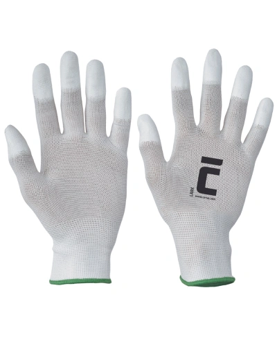 LARK rukavice nylonové PU prsty LARK rukavice nylonové PU prsty