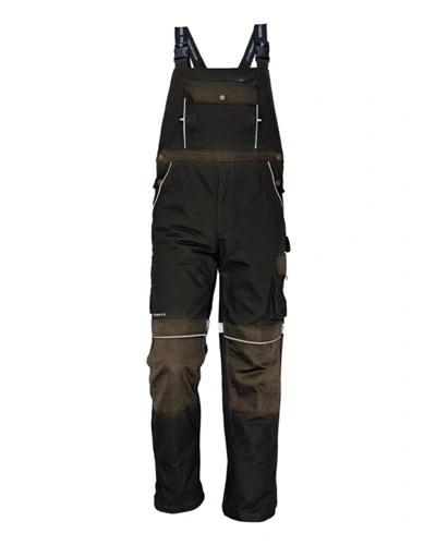 Kalhoty STANMORE, s laclem - tmavě hnědá