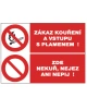Zákaz kouření a vstupu s plamenem-Nekuř, nejez a nepij Zákaz kouření a vstupu s plamenem-Nekuř, nejez a nepij