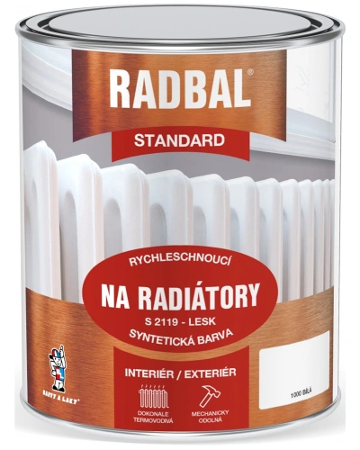 Radbal Standard S2119 barva na radiátory, bílá, 0,6 l