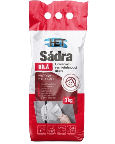 HET sádra bílá, 3 kg