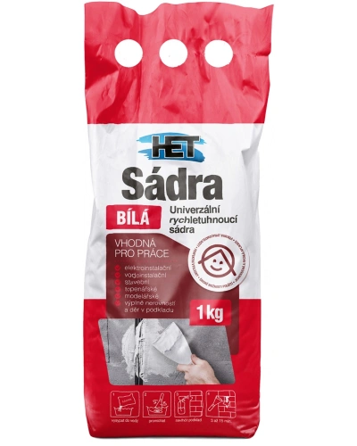 HET sádra bílá, 1 kg HET sádra bílá, 1 kg