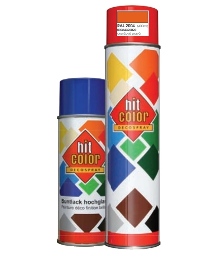 Hitcolor dekorační sprej RAL2004 oranžová pravá Hitcolor dekorační sprej RAL2004 oranžová pravá