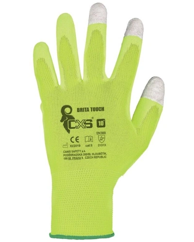 RUKAVICE CXS BRITA TOUCH, MÁČENÉ V PU RUKAVICE CXS BRITA TOUCH, MÁČENÉ V PU