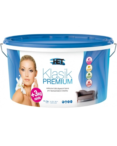 Malířská barva KLASIK PREMIUM, interiér 15+3 kg