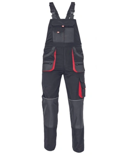 Pánské montérkové kalhoty s laclem HANS, černá/antracit Pánské montérkové kalhoty s laclem HANS, černá/antracit