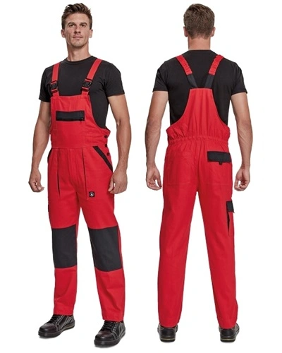 Pánské montérkové kalhoty s laclem MAX NEO, červené