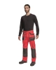 Kalhoty pánské montérkové HANS, do pasu, červená/antracit Kalhoty pánské montérkové HANS, do pasu, červená/antracit