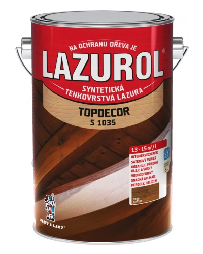 Lazurol Topdecor S1035 T020 kaštan 4,5l Lazurol Topdecor S1035 T020 kaštan 4,5l