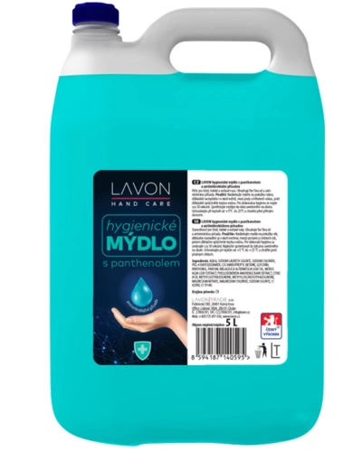 LAVON mýdlo tekuté s antimikrobiálními přísadami 5l LAVON mýdlo tekuté s antimikrobiálními přísadami 5l
