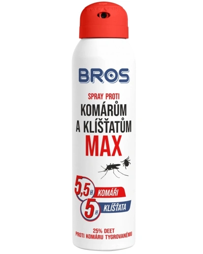 Bros repelent spray proti komárům a klišťatům MAX 90ml Bros repelent spray proti komárům a klišťatům MAX 90ml
