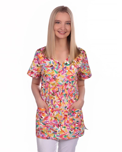 Dámská pracovní halena VIKTORIE, konfety Dámská pracovní halena VIKTORIE, konfety