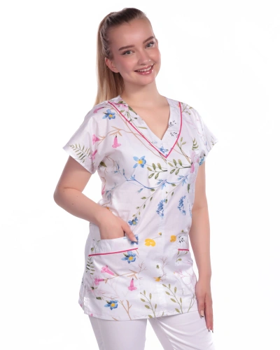 Dámská pracovní halena MAGDALÉNA, luční kvítí Dámská pracovní halena MAGDALÉNA, luční kvítí