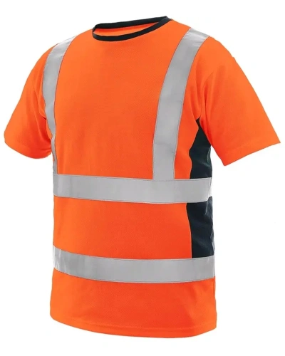 Tričko pánské výstražné EXETER, oranžovo-modré 2.jpg Tričko pánské výstražné EXETER, oranžovo-modré 2.jpg