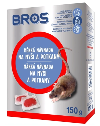 Bros, měkká návnada na myši, krysy a potkany, 150 g.jpg Bros, měkká návnada na myši, krysy a potkany, 150 g.jpg