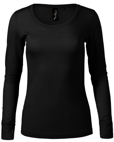 Tričko dámské Merino Rise LS 160 - černá Tričko dámské Merino Rise LS 160 - černá