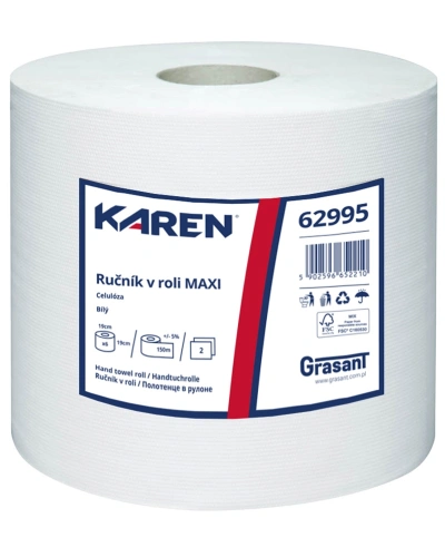 Ručník papírový v roli Karen 62995 2VR 150m Ručník papírový v roli Karen 62995 2VR 150m