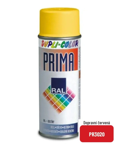 Spray PRIMA ral 3020 dopravní červená