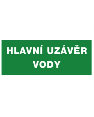 Hlavní uzávěr vody Hlavní uzávěr vody