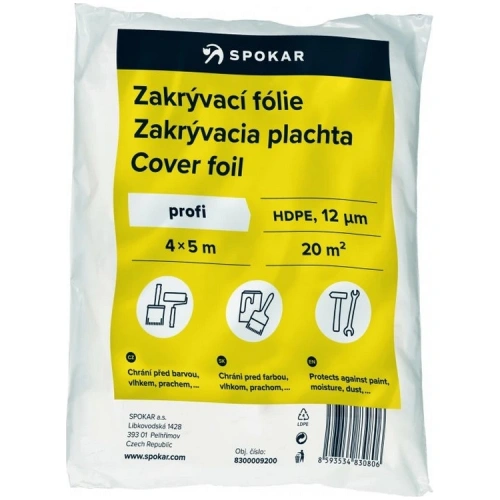 Zakrývací folie HDPE 12my Zakrývací folie HDPE 12my