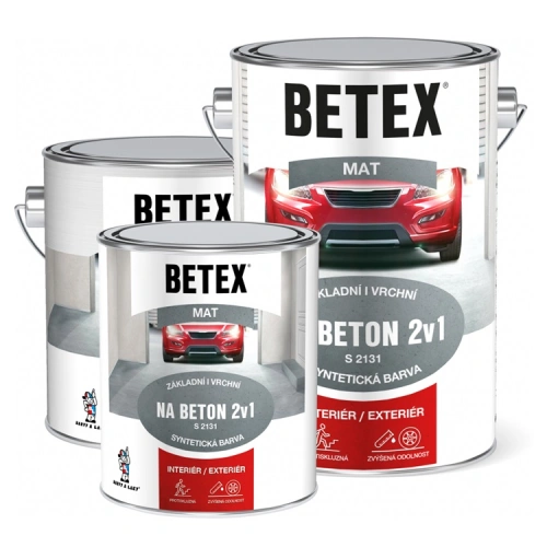 Betex S2131 2v1 základní i vrchní barva na beton Betex S2131 2v1 základní i vrchní barva na beton