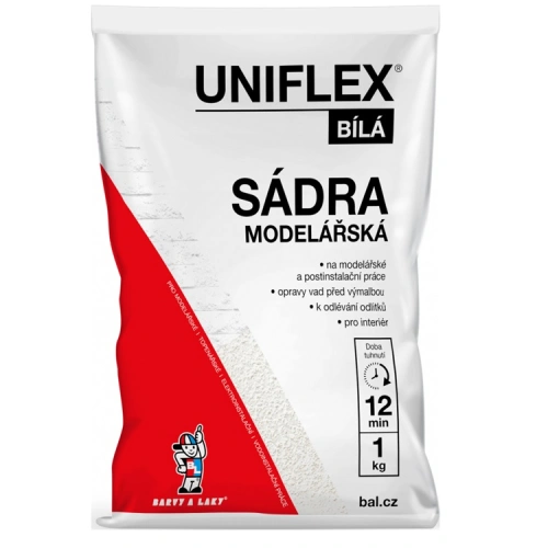 Uniflex sádra bílá, modelářská Uniflex sádra bílá, modelářská