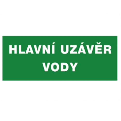 Hlavní uzávěr vody Hlavní uzávěr vody
