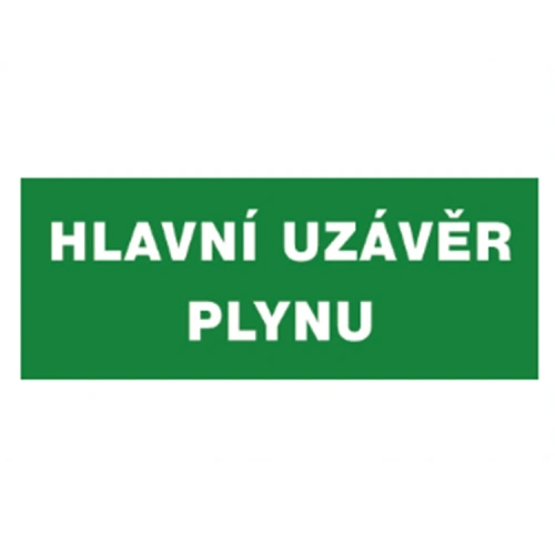 Hlavní uzávěr plynu Hlavní uzávěr plynu