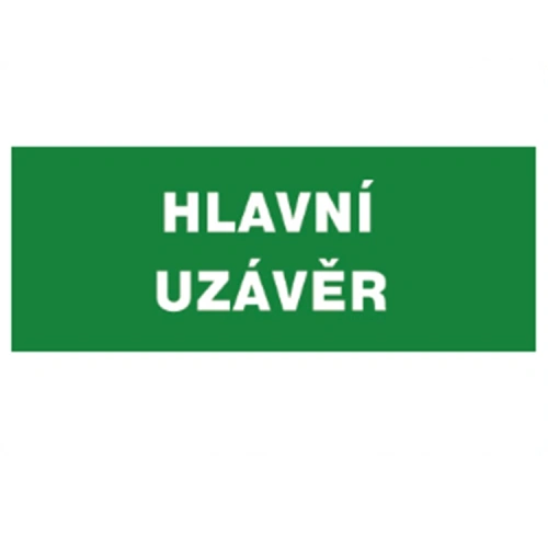 Hlavní uzávěr Hlavní uzávěr