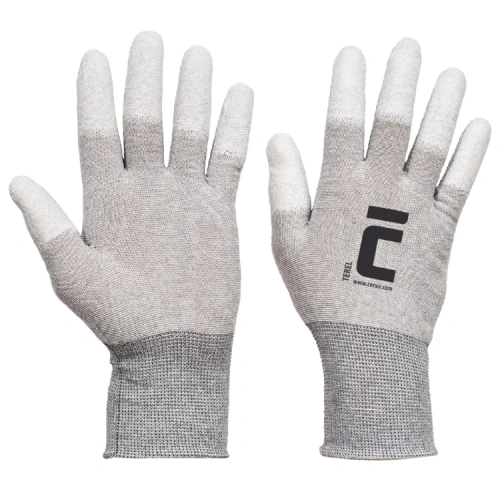 TEREL rukavice nylonové AS PU prsty TEREL rukavice nylonové AS PU prsty