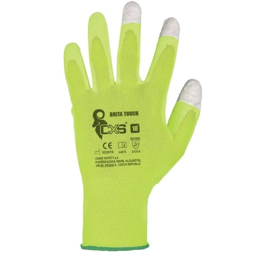 RUKAVICE CXS BRITA TOUCH, MÁČENÉ V PU RUKAVICE CXS BRITA TOUCH, MÁČENÉ V PU