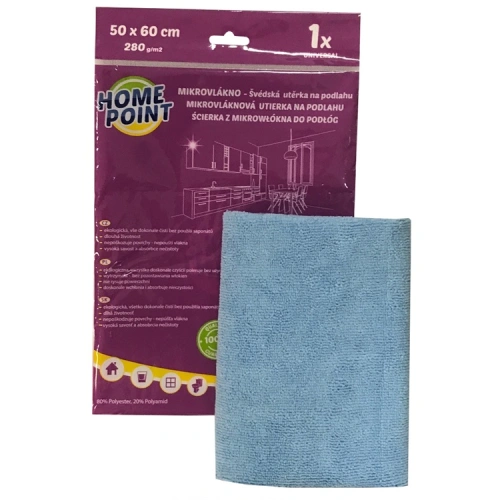 Zemovka mikrovlakno  50x60cm modrá 100036, 280g Zemovka mikrovlakno  50x60cm modrá 100036, 280g