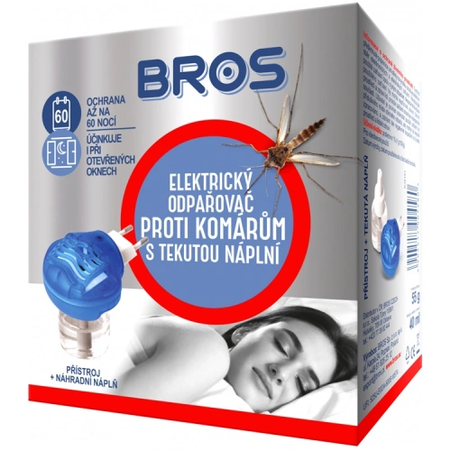 Bros elektr.odpařovač na komary s tekutou naplní 60 nocí Bros elektr.odpařovač na komary s tekutou naplní 60 nocí