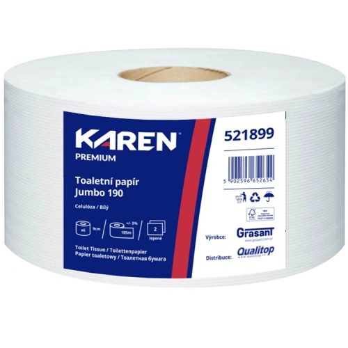 Toaletní papír Jumbo Karen 19cm 2VR 521899 Toaletní papír Jumbo Karen 19cm 2VR 521899
