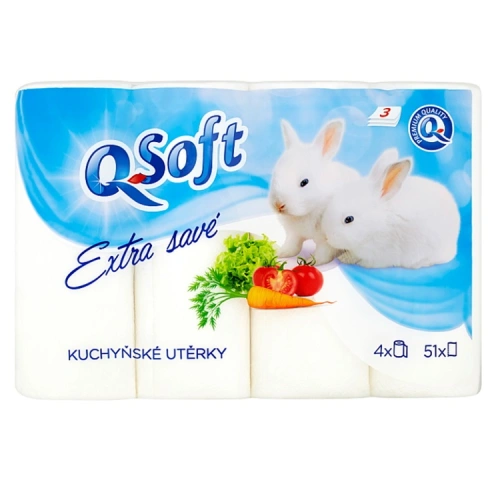Kuchyňské utěrky Q-Soft 3VR 4x51útržků Kuchyňské utěrky Q-Soft 3VR 4x51útržků