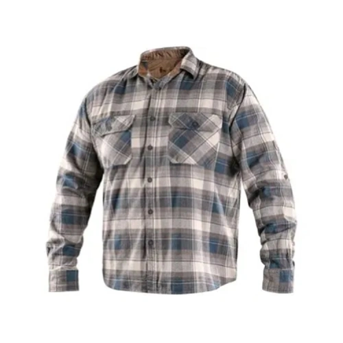 Košile pánská, CXS TIM, dlouhý rukáv, petrol-béžová, 1660-133-465