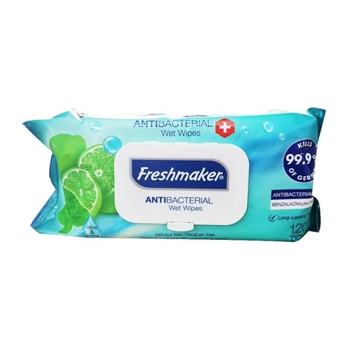 Antibakteriální vlhčené ubrousky  FRESHMARKER,120 ks Antibakteriální vlhčené ubrousky  FRESHMARKER,120 ks